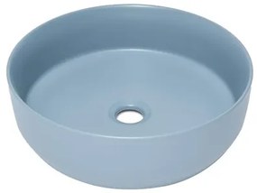 Umývadlo na dosku SAT Infinitio 39x39 cm tmavě modrá mat bez otvoru pre batériu, bez prepadu SATINF3939DBLM