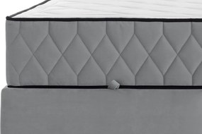 Posteľ Reve 160x200 cm, svetlo šedá látka