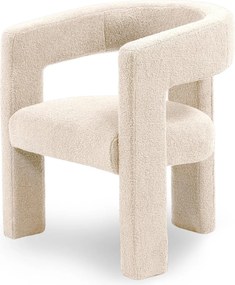 Dizajnové kreslo Lory bouclé béžové