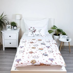 Biela bavlnená detská obliečka do postieľky 100x135 cm Marie Cat "Friends" – Jerry Fabrics