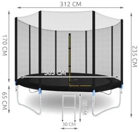 Záhradná trampolína Malatec 10FT/305 cm - T5560