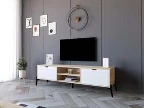 TV stolík/skrinka Pasula (dub zafírový + biela) . Vlastná spoľahlivá doprava až k Vám domov. 1095433