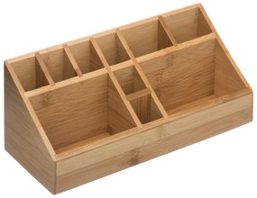Kozmetický organizér Woody 10 priehradiek bambus