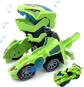 Zaparkorun Transformujúce sa dinosaurie auto s LED DYNOCAR - Zelené