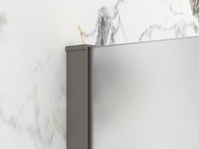 Erga Paris, sprchová zástena Walk-In 130x200 cm, 8mm sklo námraza, grafitový profil, ERG-V02-PARIS-130x200-FR-GG