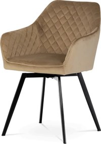 Jedálenská stolička zamatová, béžová DCH-425 CAP4
