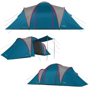 Rodinný stan NILS Camp NC6031 Highland modrý/svetlo šedý