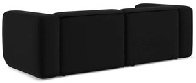 Čierna zamatová pohovka 228 cm Ekahi – Makamii