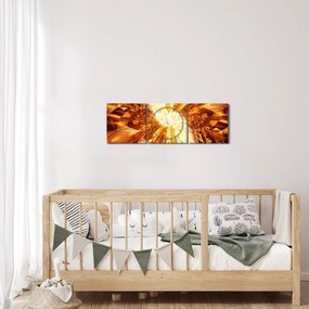 Obraz - Abstrakcia (s hodinami) (90x30 cm)
