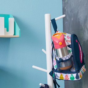 Termoska na pitie so slamkou 350 ml - ružová/oranžová