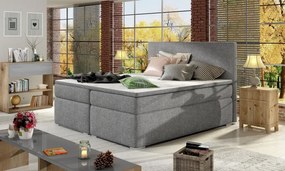 Posteľ Boxspring Divalia 200 x 180, čierna (látka - bd 02)