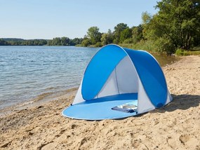 Samorozkladací plážový stan SUNSHADE 190x120 cm, modrá/biela