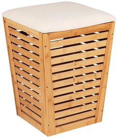 WENKO 25143100 - Kôš na bielizeň BAMBUSA 40x56 cm hnedý