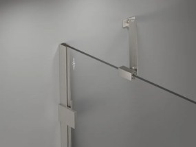 Mexen Lunar, 1-krídlový sprchový kút, pravý, 100 x 80 cm, 8mm číre sklo, brúsená oceľ profil, 834-100-080-97-00-P