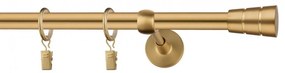 Dekorstudio Garniža jednoradová BASIC zlatá 19mm Dĺžka: 460cm, Typ uchytenia: Držiak otvorený, Typ príslušenstva: Bez príslušenstva