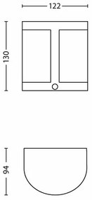 Philips 17316/47/16 - LED vonkajšie nástenné svietidlo s čidlom PARROT 1xLED/3,5W/230V