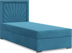 Čalúnená posteľ VICENZA Velvet 90×200 cm modrá