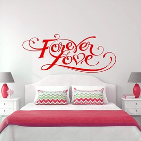 Veselá Stena Samolepka na stenu na stenu Forever love Farba: černá