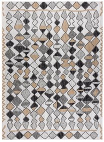 Dywany Łuszczów Kusový koberec Cooper Sisal Diamonds 22217 ecru/black – na von aj na doma - 140x190 cm