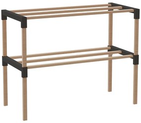 Skrinka na topánky FIX-2050-2 prírodné/čierna