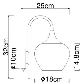 Globo 15548WW - Nástenná lampa MAXY 1xE27/40W/230V biela