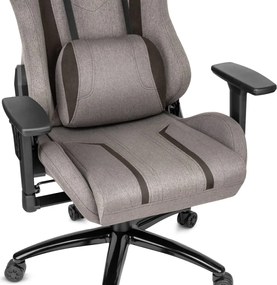 Herná ergonomická stolička HC-1013 – sivý poťah z kvalitnej textílie