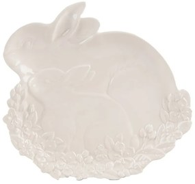 Keramický tanierik / miska v tvare králikov Rabbit - 23 * 24 * 2 cm