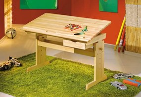 Polohovateľný písací stôl Julia, borovica