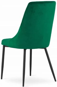 Jedálenský stôl TODI jaseň 60 cm s dvoma IMOLA zamatové zelené