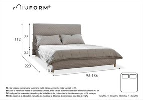 Béžová čalúnená jednolôžková posteľ s roštom 90x200 cm Sleepy Luna – Miuform