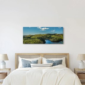 Obraz - Jazero v lesoch (120x50 cm)