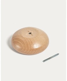 Nástenné drevené háčiky v súprave 3 ks v prírodnej farbe Nadue – Kave Home