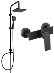 Mexen Tordsprchový set s dažďovou sprchou a sprchovou batériou Alexa, čierna, 71240200-70