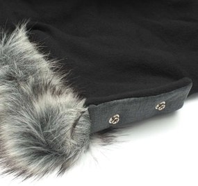 Rukávník na kočiar 2v1 New Baby s kožušinkou graphite