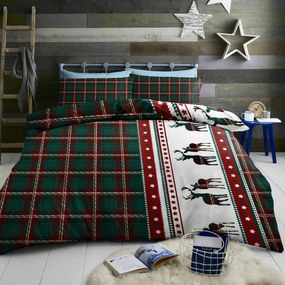 Flanelové obliečky FJORDEN zelené Rozmer obliečky: 70 x 90 cm | 140 x 200 cm