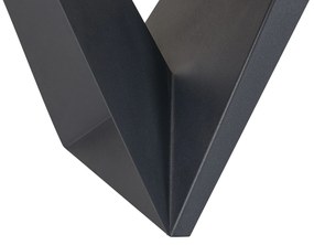 Jedálenský stôl 200 x 100 cm tmavé drevo/čierna SINTRA Beliani