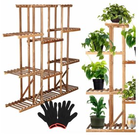 SPRINGOS Drevený stojan na kvety SPRINGOS PLANT 12