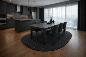 Vopi, Kusový koberec Udinese antracit ovál, 140x200, šedá, chodba / predsieň