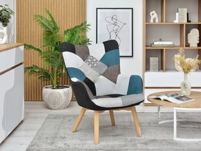 Kreslo Nutri (patchwork + buk). Akcia -18%. Vlastná spoľahlivá doprava až k Vám domov. 1110349