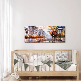 Obraz - Život v meste (120x50 cm)