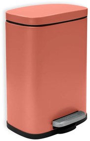 Nášľapný oceľový odpadkový kôš v terakotovej farbe 5 l Akira – Spirella