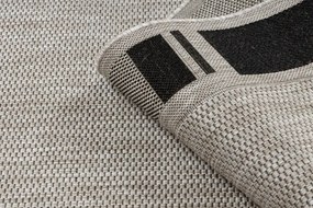 Koberec SIZAL FLOORLUX 20195 strieborný / čierny
