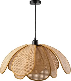 Toolight Toolight, APP1954-1CP, závesné svietidlo s ratanovým tienidlom, Ø 50 cm, 1× E27, hnedá, OSW-63011