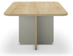 Svetlozelený/v prírodnej farbe konferenčný stolík s doskou v dubovom dekore 56x100 cm Hillary – Marckeric