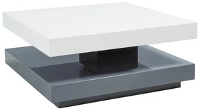 Signal Konferenčný stolík FALON biely/sivý lak 75(105)x75x34