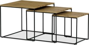 Sada 3 konferenčných stolíkov AF-3008 OAK