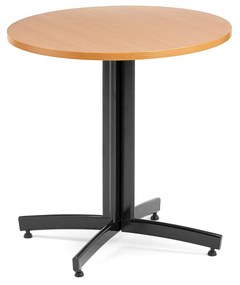 Okrúhly stôl SANNA, Ø700x720 mm, čierna/buk