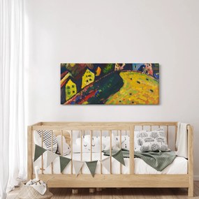 Obraz - Vasily Kandinsky, Houses at Murnau, reprodukcia (120x50 cm)