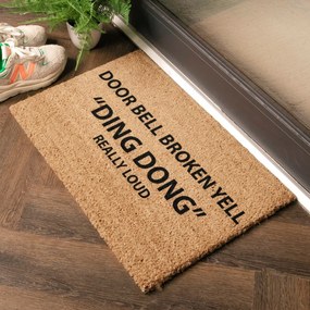 Rohožka z kokosového vlákna 40x60 cm Yell Ding Dong – Artsy Doormats