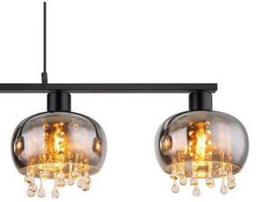 Globo 15839-4H - Luster na lanku CORRY 4xE27/9W/230V čierna